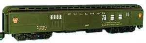 Pullman green heavyweight passenger car