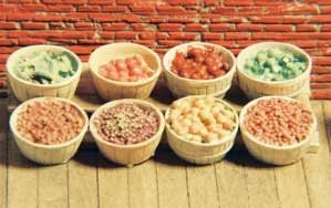 Bushels baskets with produce