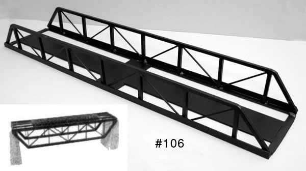 S Scale solid steel bridge