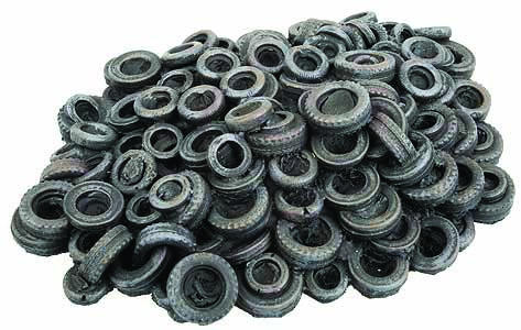 Pile of scrap tires
